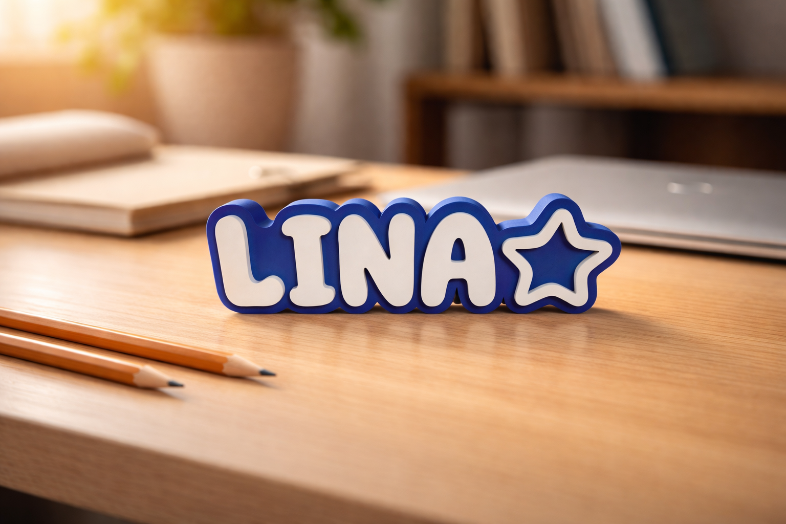 Personalisiertes Namensschild 25 cm – mit Symbol & Wunschfarbe