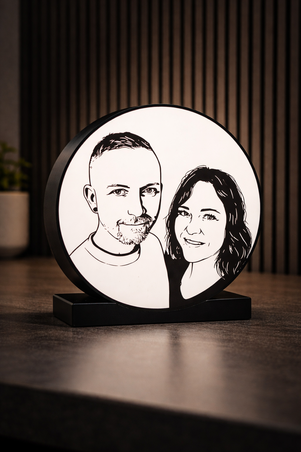 Lightbox mit deinem  eigenem Foto (schwarz-weiß)