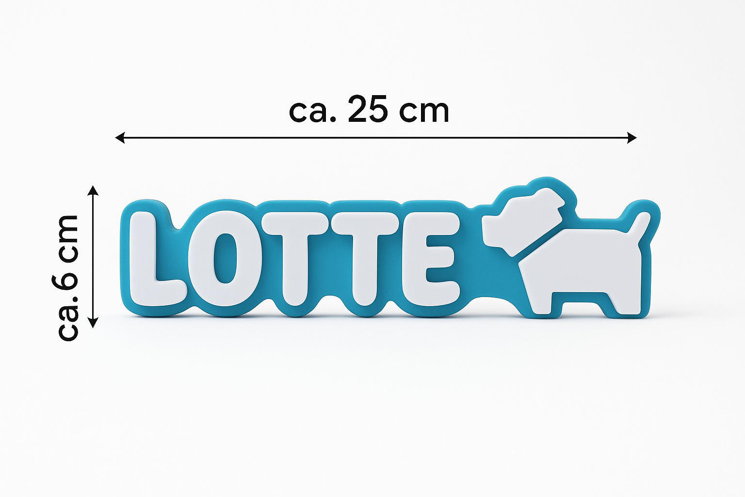 Personalisiertes Namensschild 25 cm – mit Symbol & Wunschfarbe