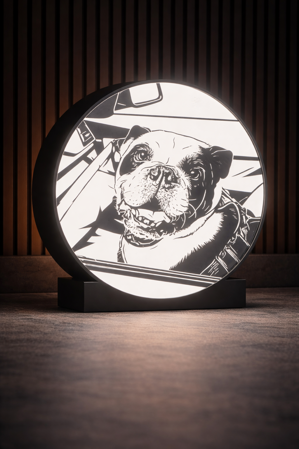 Lightbox mit deinem  eigenem Foto (schwarz-weiß)